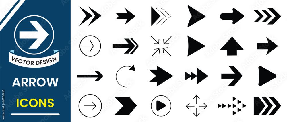 Poster set of arrow signs and symbols. arrow icon, vector set collection. arrows vector set. mega set of ar