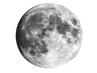Full moon shining brightly in a clear night sky
