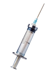 injection with a syringe isolated on a white background, png
