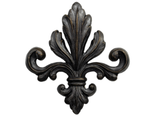 Elegant black wrought iron decorative accent piece