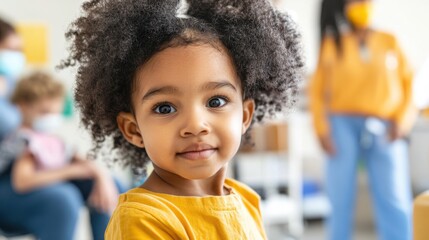 Pediatric hospital ward featuring dedicated medical professionals in protective gear, emphasizing compassionate care and safety in healthcare environments.