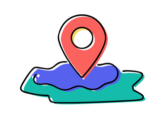 map pointer with icon