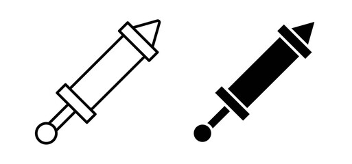 Holi icons in black and white colors