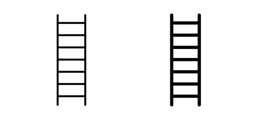 Ladder icons in black and white colors