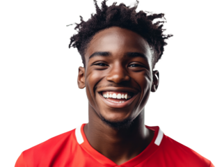 Smiling athlete in jersey portrait