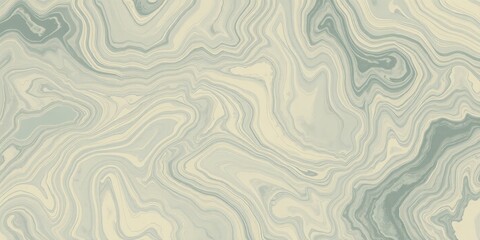 Fototapeta premium Abstract Swirling Lines in Muted Greens and Cream Tones, Ideal for Backgrounds and Design Projects