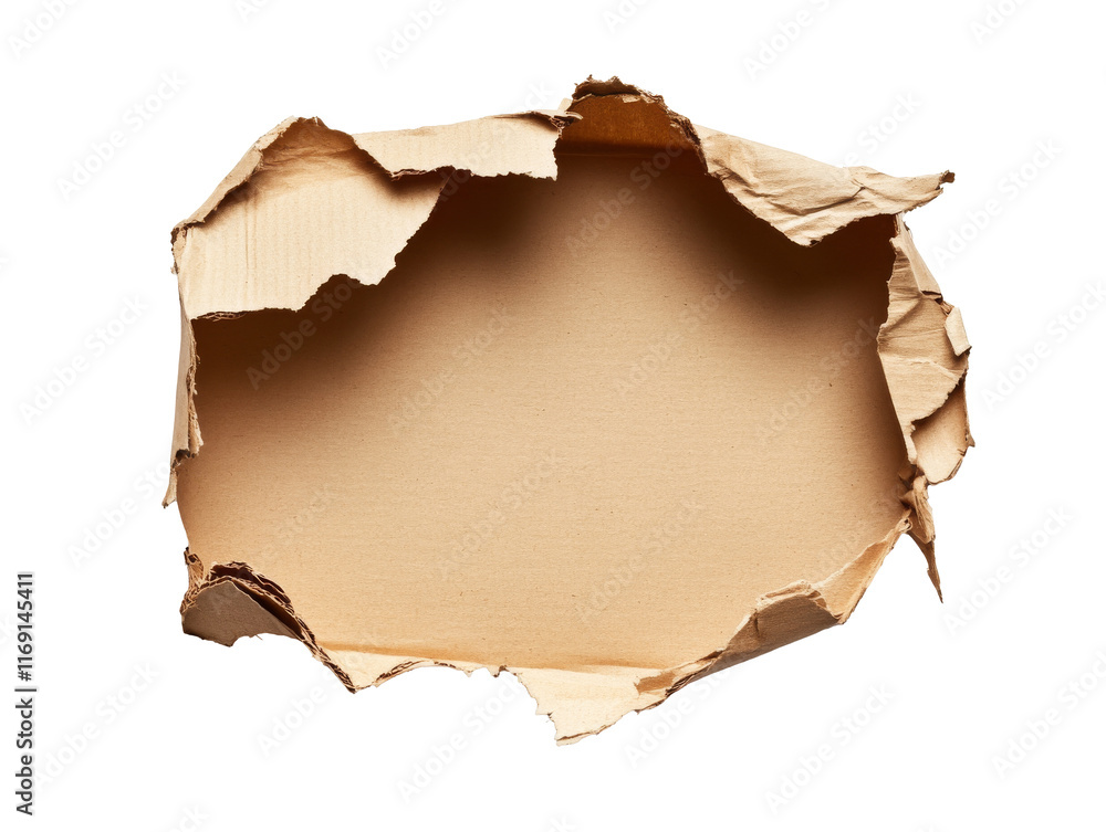Canvas Prints torn cardboard showing empty space for creativity