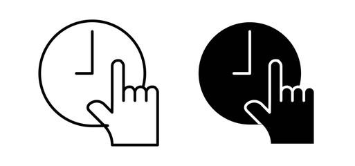 Specify at time icons in black and white colors