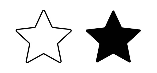Star icons in black and white colors