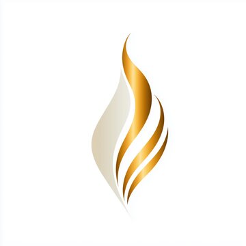 Modern hair salon logo: hair strand as a symbol of elegance and refinement
