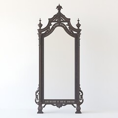 Ornate Wooden Mirror Frame Antique Style Design