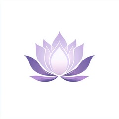 Yoga studio logo with lotus flower and soft curves for harmony
