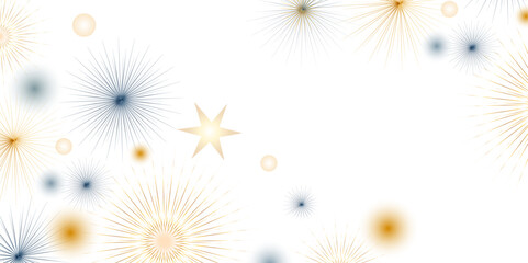 Modern pattern background design Colorful Fireworks and Sparks set Transparent Background, Vector Design. Fireworks set of icons, symbols. Celebration, winner, poster and banner abstract background.	