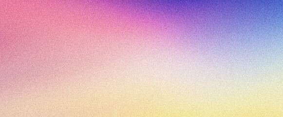 Grainy gradient background, purple blue pink yellow noise texture vibrant banner, abstract poster header cover backdrop design