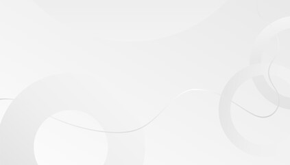Minimalist white abstract background with soft circular patterns and curved lines. Elegant and modern design.