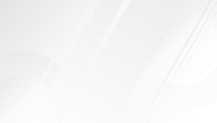 Minimalist white abstract background with geometric shapes and diagonal lines. Clean and elegant design.
