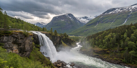 Obraz premium Experience the Breathtaking Beauty and Raw Power of Nature in a Stunning Landscape