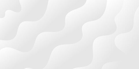 Abstract minimalistic white paper wave curve lines banner background design.
