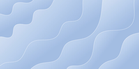 Abstract minimalistic white paper wave curve lines banner background design.
