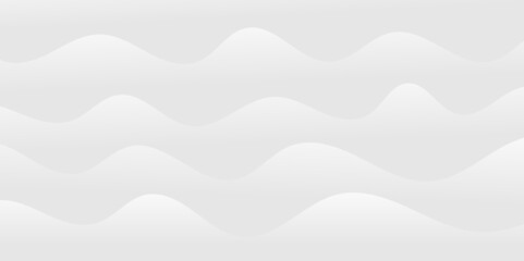 Abstract minimalistic white paper wave curve lines banner background design.
