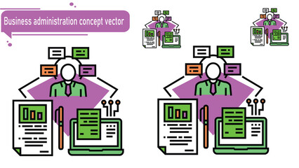 Business administration concept vector