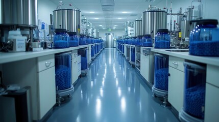 Industrial spray dryer converting liquid medications into powder form