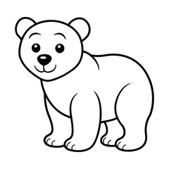 Naklejka premium illustration of a cute bear 