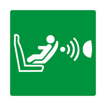 Child seat presence and orientation detection system CPOD. System automatically detects whether the child seat is installed correctly and also signals the presence a child in the seat. Iso 7010.