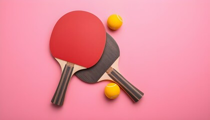 ping pong racket and ball