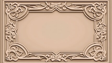 Elegant Ornate Frame Design Featuring Floral Motifs