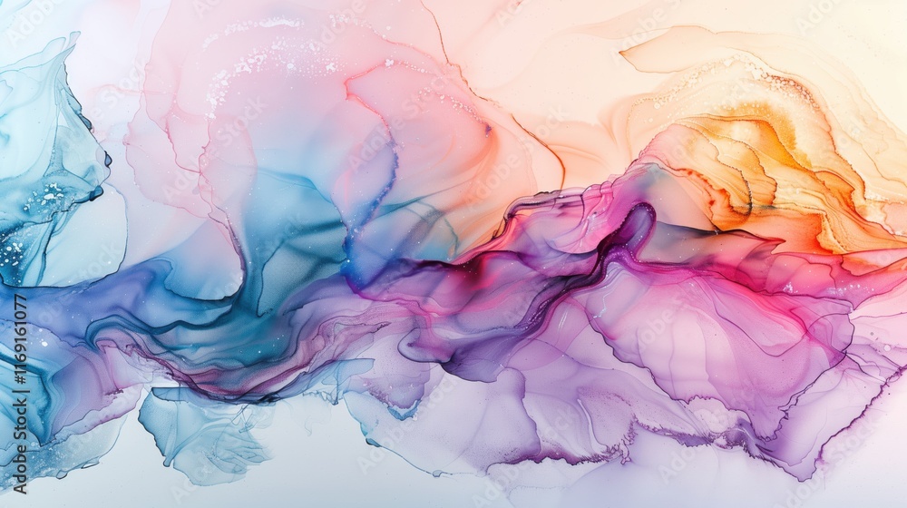 Poster marble ink abstract art from exquisite original painting for abstract background . painting was pain