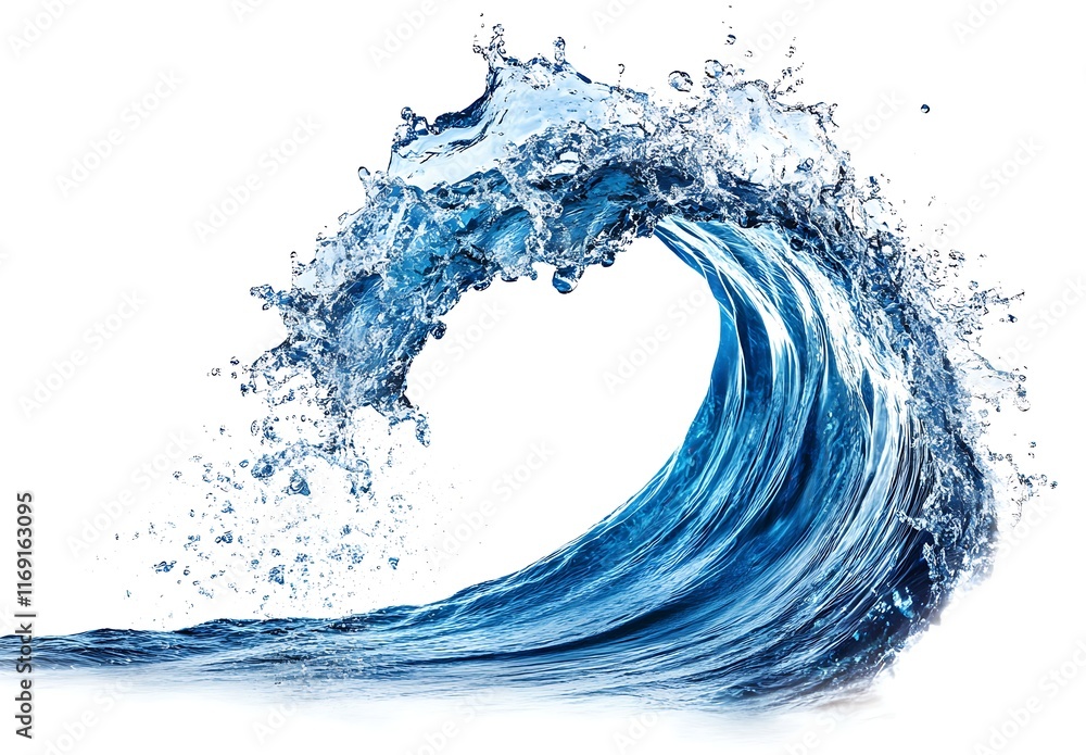 Poster ocean wave splash: a powerful, dynamic image of a crashing wave, frozen in motion, showcasing the ra