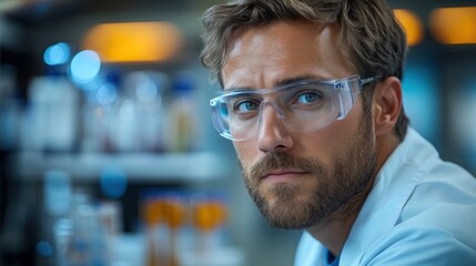 Fototapeta premium Laboratory worker using dissolution apparatus for drug testing