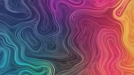 Fototapeta premium Abstract colorful swirling patterns creating a vibrant digital artwork.