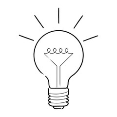 light bulb idea vector icon