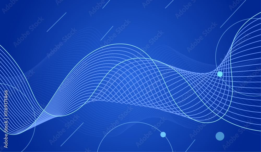 Poster abstract wave background. element for design. digital frequency track equalizer. stylized line art. 