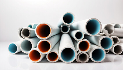 A Versatile Plastic Pipe Isolated on a Bright White Background for Various Applications