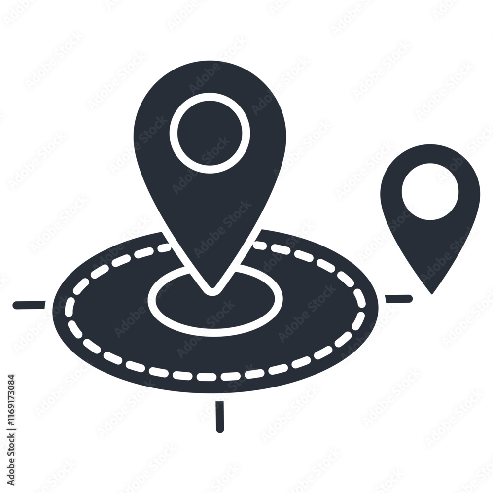 Poster position icon. vector.editable stroke.linear style sign for use web design,logo.symbol illustration.