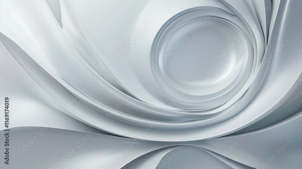 Poster modern abstract light silver background elegant circle shape design isolated on white background