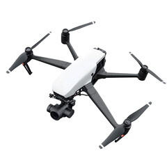 flying drone isolated on transparent background drone png