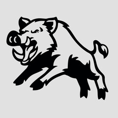 design logo icon illustration  art wild boar