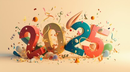 Fototapeta premium 3D Illustration of Colorful 