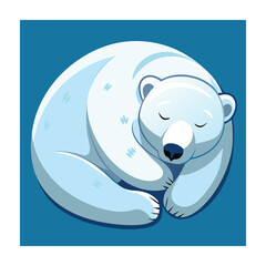 Polar bear animals vector on white background