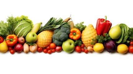Vibrant Fresh Produce Arranged In A Colorful Row