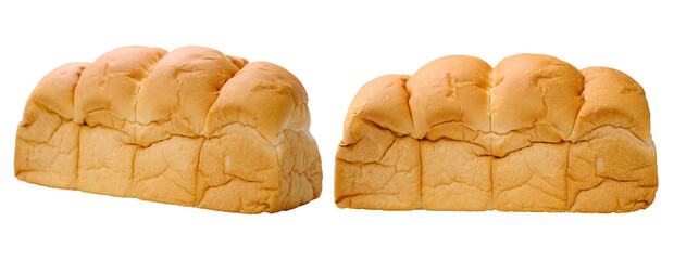Homemade soft, fluffy white bread loaf PNG high quality