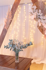 altar de casamento minimalista