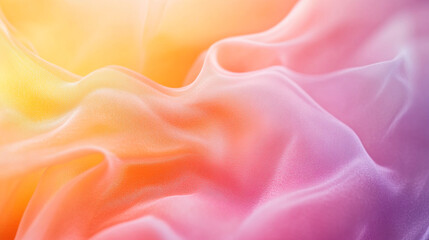 Obraz premium Colorful fabric waves create a serene backdrop of soft textures and gentle hues in a calm setting