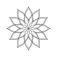 mandala design coloring page 