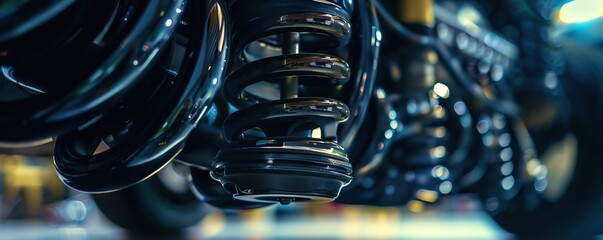Closeup of a Car Suspension System