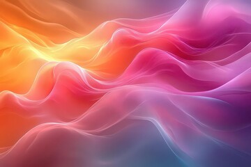 Obraz premium vibrant waves of color blend seamlessly creating an abstract background that evokes a sense of fluidity and motion illuminated by soft light